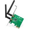 PC Network Card - TP-LINK - PCI Express Adapter (PCIe) - N300 Mbps with Low Profile Bracket - Black - TL-WN881ND