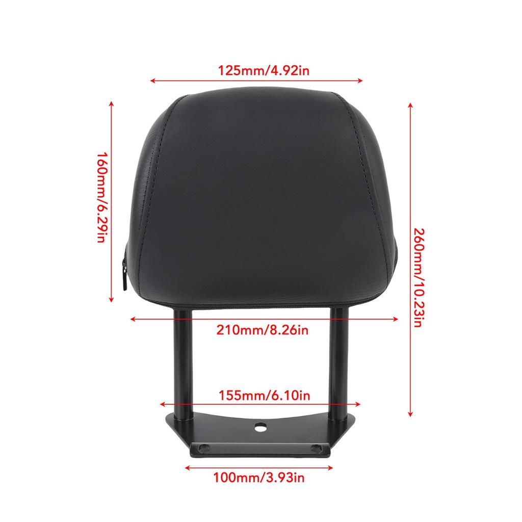 Luocute Motorcycle Rear Passenger Enhanced Comfort with Stylish Look and High Stability Backrest Pad Cushion Compatible with Kawasaki Eliminator 500