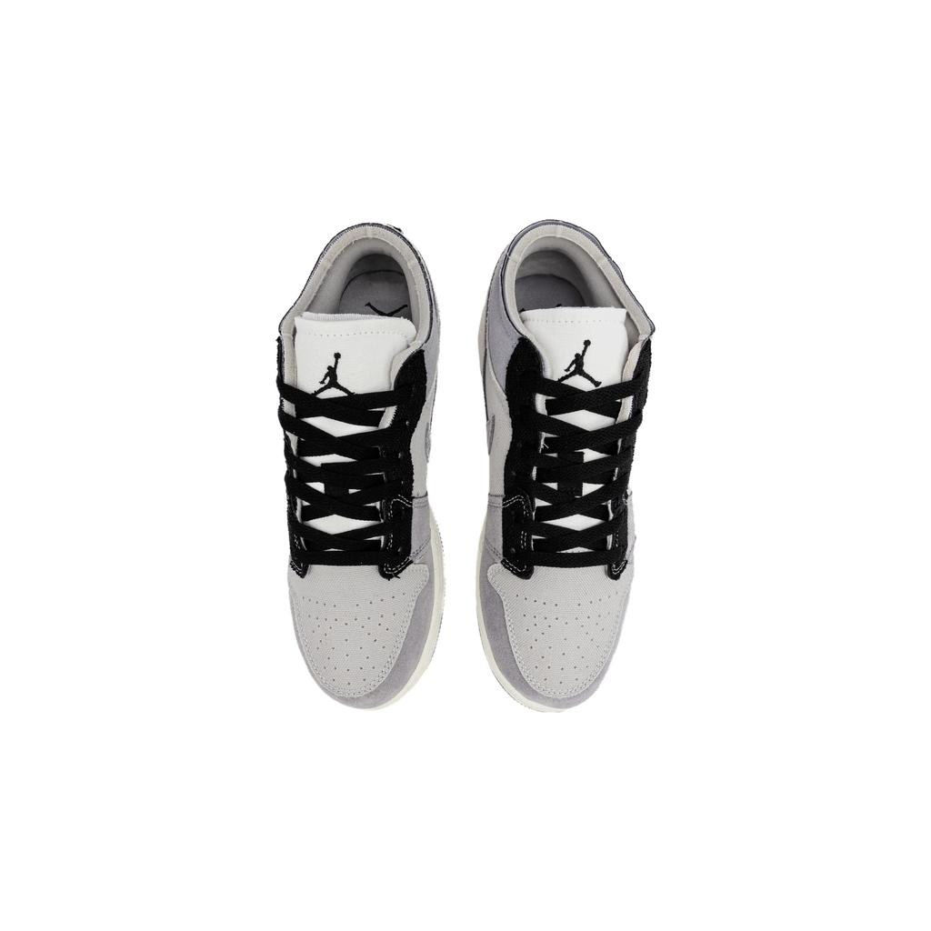 Air Jordan 1 Low SE Craft GS Inside Out — Детские кроссовки цементно-серого цвета Tech-Grey Sail Black FD9088-002