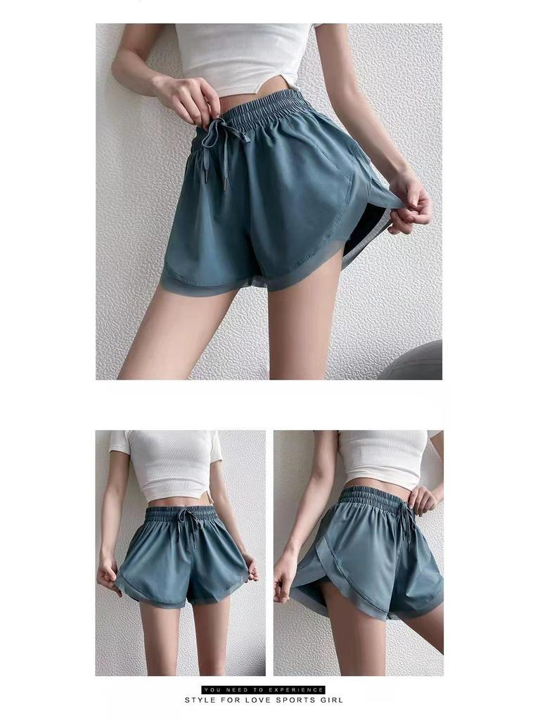 Женские летние шорты для бега и йоги с высокой посадкой и быстрой сушкой