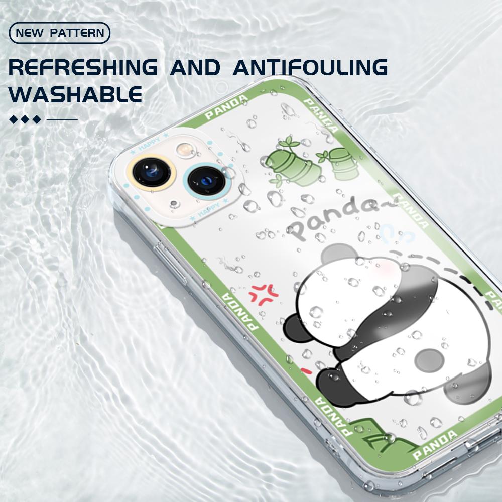 Для OPPO A16 A58 A78 A98 A76 Reno8 T 8Z Realme C67 C65 C63 C55 C53 C30 Huawei Honor милый мультяшный панда мягкий прозрачный TPU полный защитный чехол для объектива