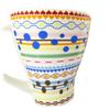 [Q8822] - Multicolored 'Boho' Ceramic Mug - 10x9 Cm