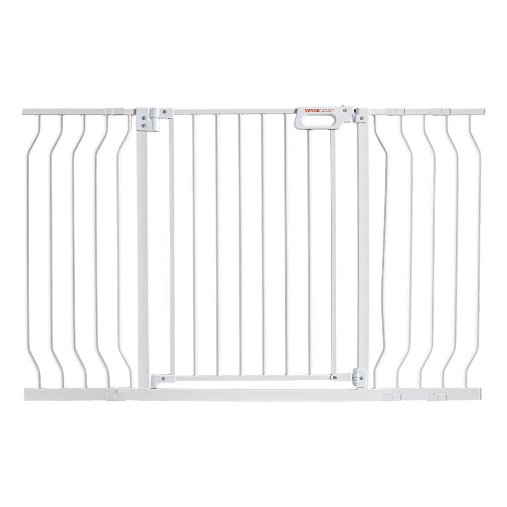Baby Gate, 29.5"-53" Extra Wide, 30" High, Dog Gate for Stairs Doorways and House, Easy Step Walk Thru Auto Close Child Gate Pet Security Gate with