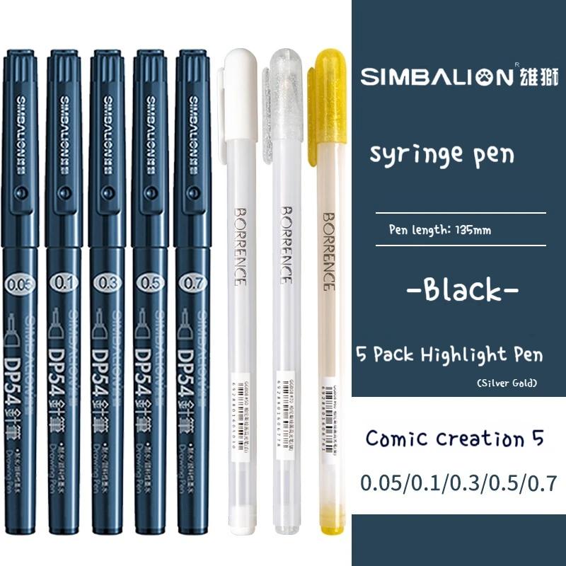 Игла для рисования, наконечник ручки, пигментная подкладка, чернила Micron, искусство рисования манги, наброски, нарисованные от руки, водонепроницаемые художественные принадлежности