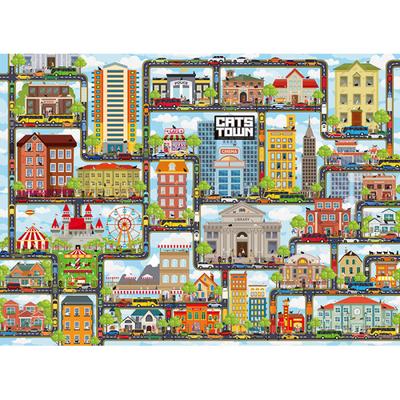 Пазл из 500 деталей - Cats Town, популярная корейская головоломка