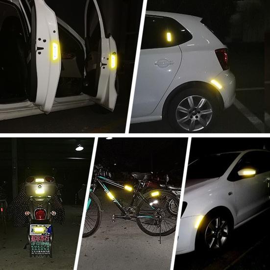 10 шт. светоотражающие наклейки для автомобиля водонепроницаемые устойчивые к УФ-излучению самоклеящиеся с сильной липкостью для ночной видимости