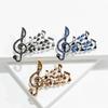 Musical Note Brooches For Women Unisex Grey Blue Coffee Classic Music Lover Party Office Brooch Pin Gifts