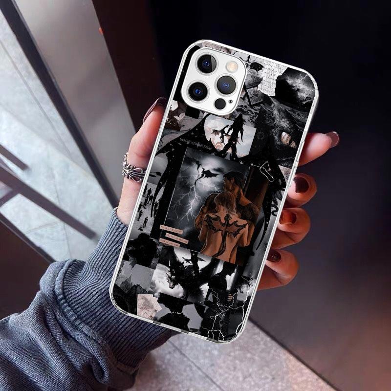 F-Fourth W-Wing Dragon Phone Case For iPhone 17 Air 16 15 Pro Max 14 Plus 13 Mini 12 11 Cover 7 8 SE Silicone Shell Print Fundas