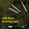 USB Plant Grow Light Sunlight White Full Spectrum Lighting Angle Adjustable Desktop Clamp Growing