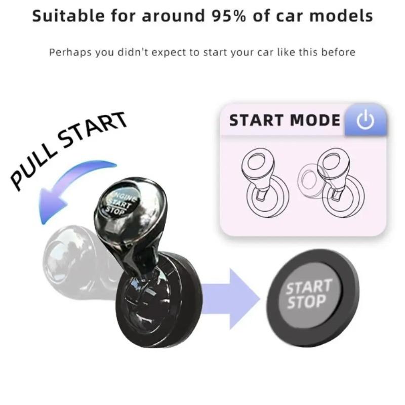 Automotive One Touch Start Button Push To Start Rocker Lever Retro Joystick Decoration Car Interior Accessories Gift