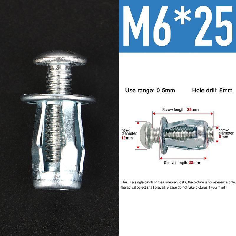 10 Sets M4/M5/M6 Jack Nuts Car Metal Screw Petal Nuts For Hollow Wall Iron Skin