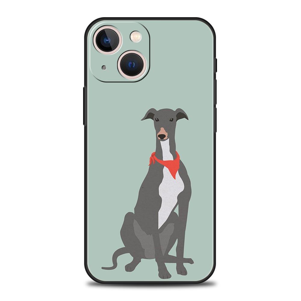 Galgo Greyhound Dog Phone Case For iPhone 17 16 15 Pro Max 11 12 13 14 7 8 Plus SE 2020 X XR XS Cover Soft Black