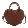 Stylish Pu Leather Heart Tote Bag For Women Chic Street Style Crossbody Bag