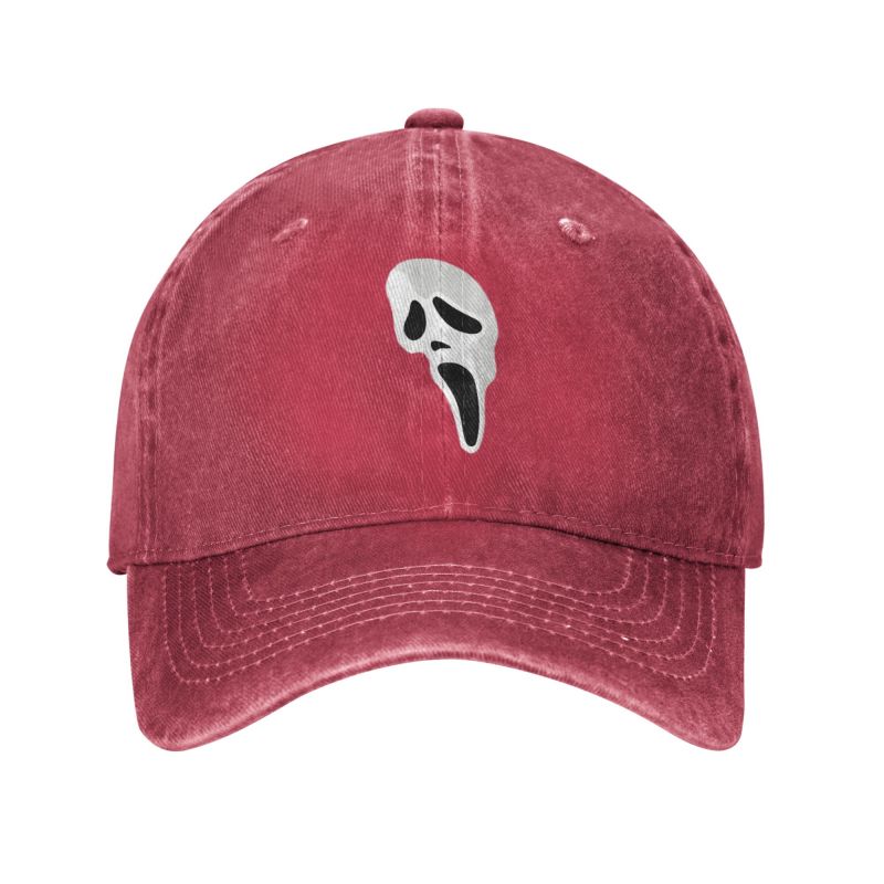 Модная хлопковая бейсболка Ghostface Scream унисекс для женщин персонализированная регулируемая унисекс Хэллоуин фильм ужасов шляпа для папы летняя шляпа