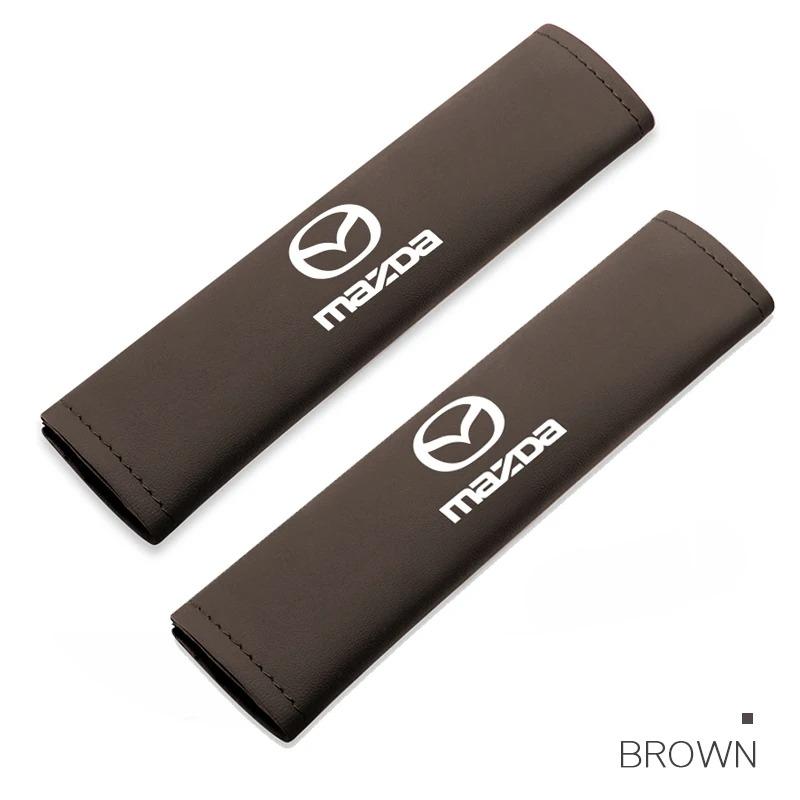 2PCS Auto Seat Belt Shoulder Cover Pad For Mazda 2 3 6 CX5 CX30 CX50 CX4 MX5 CX8 CX7 CX9 CX3 BT50 Comfort Protection Accessory