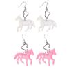 Милые серьги-единороги, акриловые пони, серьги-подвески в виде сердца, модная бижутерия, уникальные аксессуары для женщин и девушек