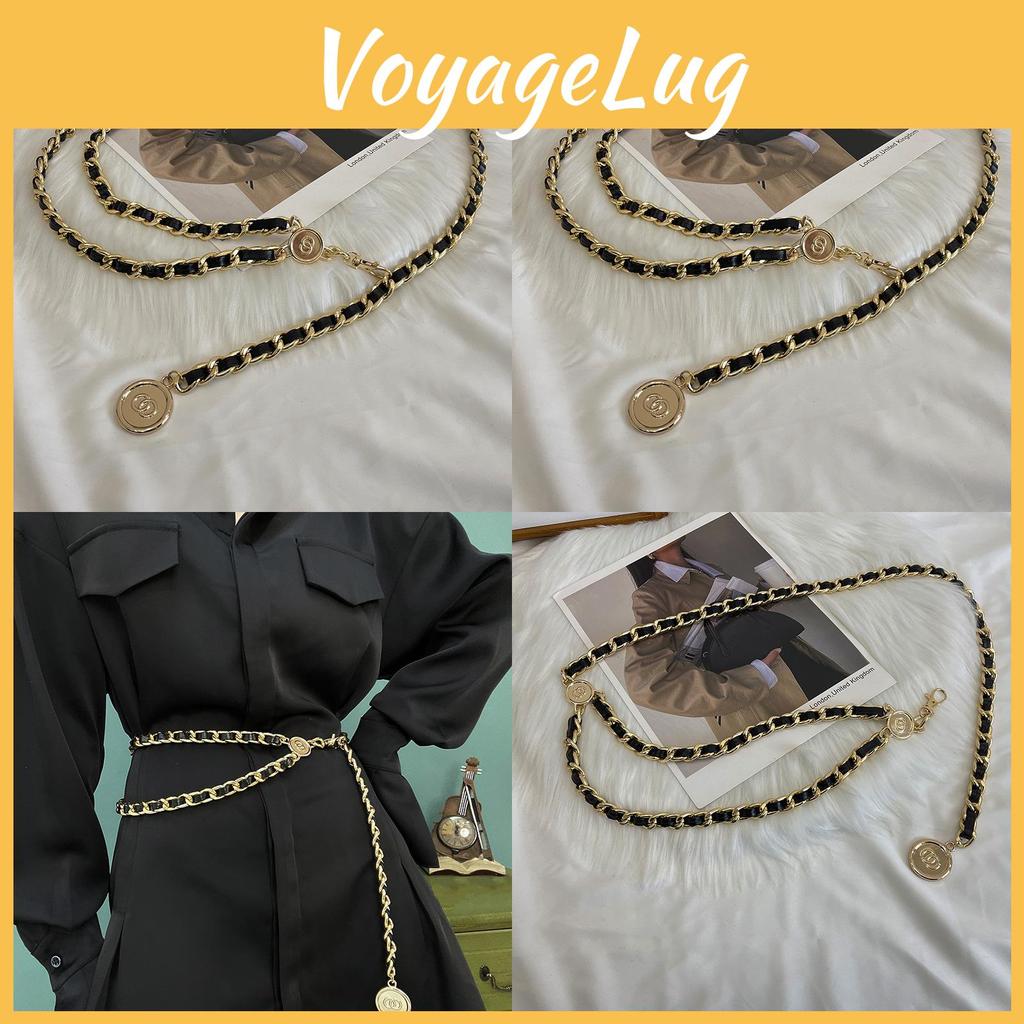 Элегантный золотой пояс-цепочка для женщин Стильный плетеный дизайн для платьев и свитеров