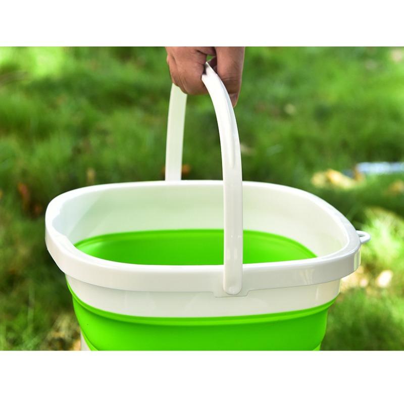 Outdoor Foldable Bucket Portable Plastic Bucket Collapsible Camping Fishing Buckets Car Wash Bucket Household Items