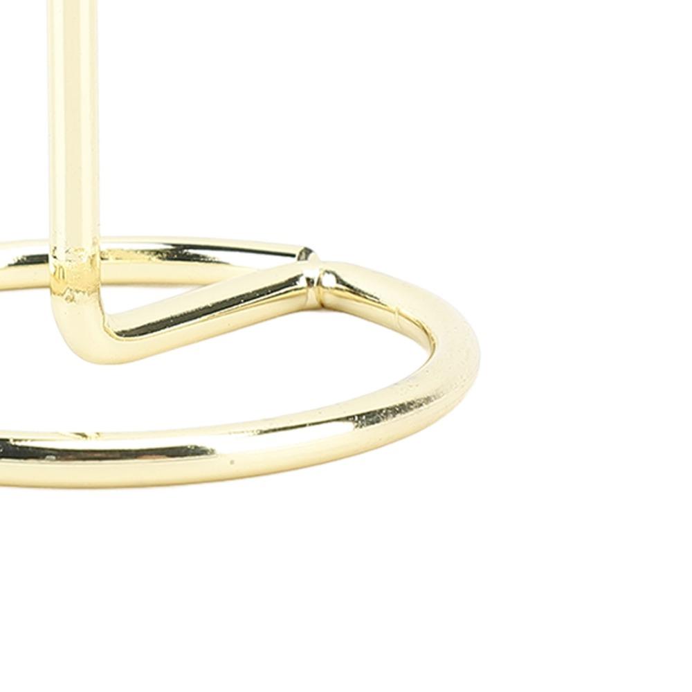 4pcs Gold T Shaped Earring Display Stand Slotted Necklace Organizer Stand Home Storage