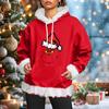 Women's Christmas Casual Fleece-Lined Hoodie With Long Sleeves And Pockets Sweatshirt Top