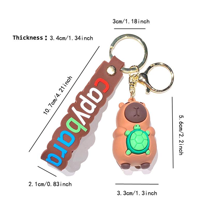 Милая креативная кукла-капибара, брелок, подвеска, мультяшная кукла-кавайи, брелок для автомобиля, изысканный рюкзак, подвесные украшения, подарки