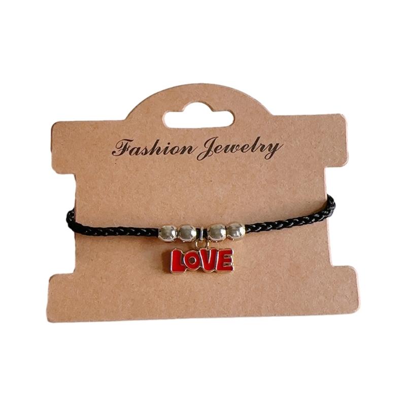 Браслеты для осведомленности о ВИЧ/СПИДе Красная лента Напульсник Регулируемые плетеные веревочные браслеты Модный аксессуар Заявление Ювелирные изделия