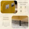 Velvet Fabric, Comfortable Seat Depth, Armrests with Side Pockets, Solid Structure, Suitable for Various Scenes, Living Room, Bedroom and Study