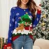 Women's Fashion Santa Claus Pattern Pullover Sweater Loose Lazy Cardigan
