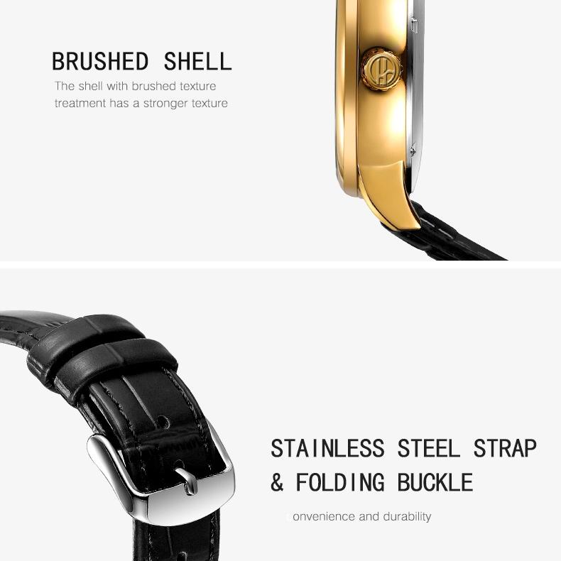 Forsining Men's Fashion Casual Hollow Moon Phase Automatic Mechanical Watch SLZe229-w