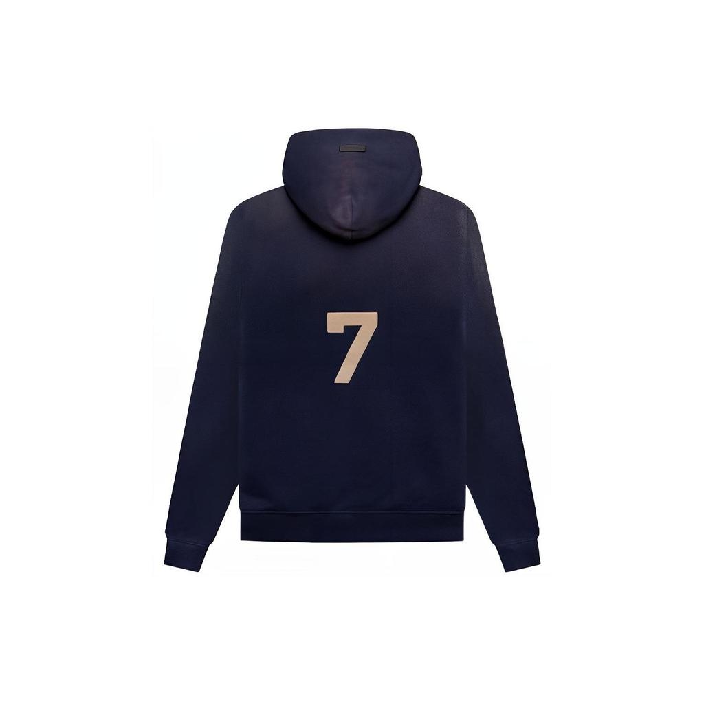 Fear of God 7 Винтажная толстовка с логотипом, толстовка с длинными рукавами, осенний сезон, мужские топы, темно-синие FG50075FLC