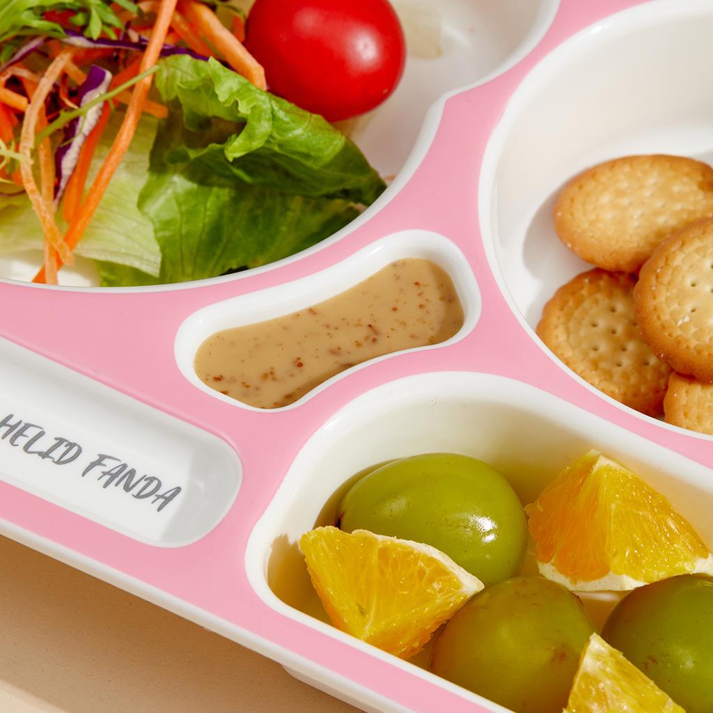 Новая мультяшная пластиковая разделенная обеденная тарелка с суповой миской многоразовые тарелки для еды для детей безопасный поднос для еды в микроволновой печи