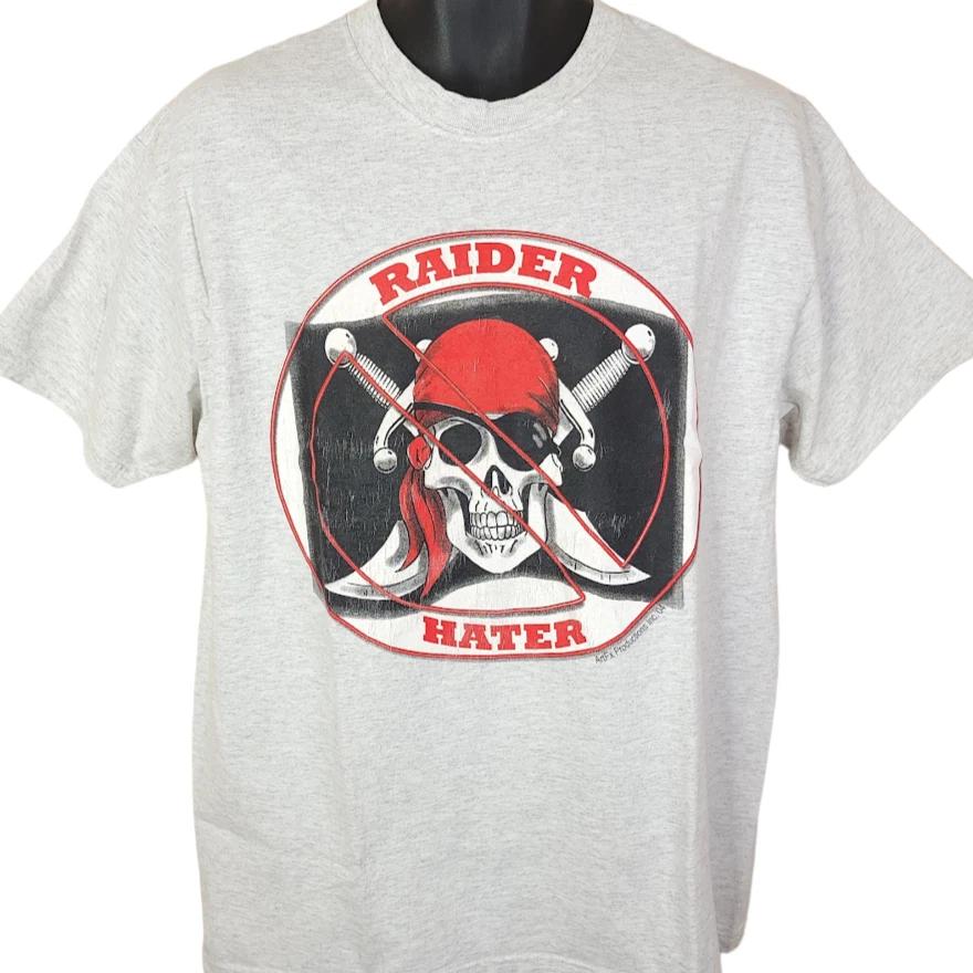 Vintage Las Vegas Raiders 100% Cotton T-shirt Mens Tees Top Mens Size Large Y2K No Raider Haters LA
