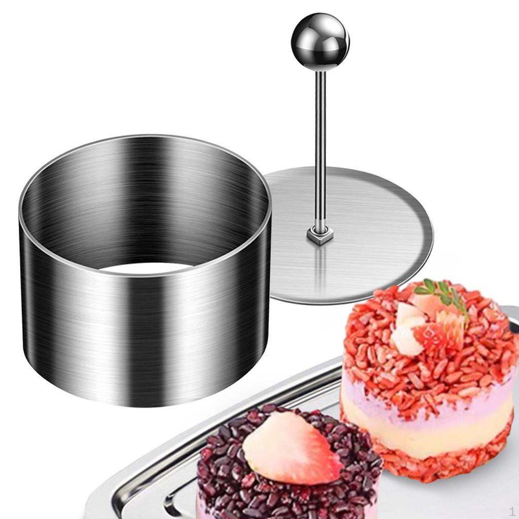 Premium Stainless Steel Dessert Ring Set - Versatile Baking Tools for Pies, Cakes, and More