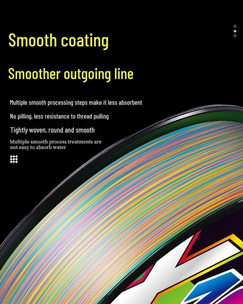 Новая 10-метровая плетёная леска 12+1 нить: Супергладкая, прочная, однотонная леска для ловли на приманку черного басса
