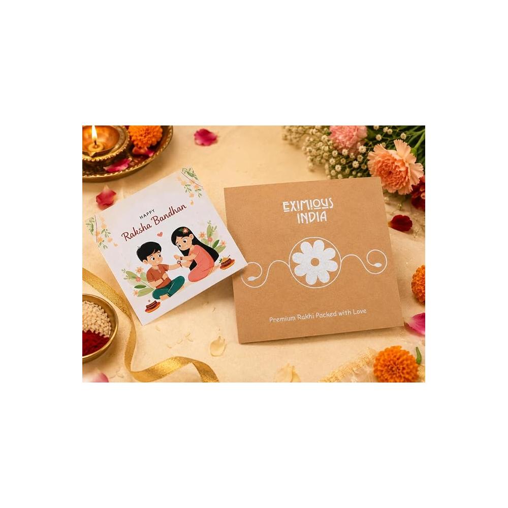 Set of 2 Rakhi For Brother With Card Evil Eye Rakhi For Raksha Bandhan Designer Rakhi Thread for Bhaiya - NewD