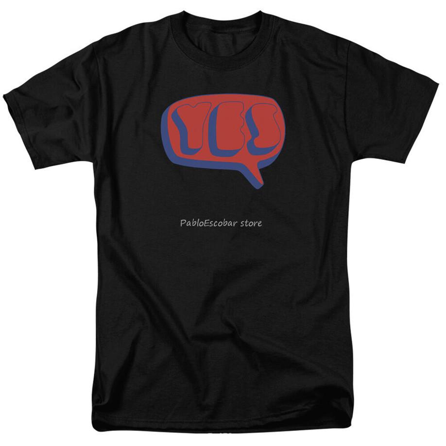 Unisex cotton tshirt male teeshirt Yes Progressive Rock Band Word Bubble Licensed Tee Shirt Adult Sizes S3Xl Vintage Tee Shirt