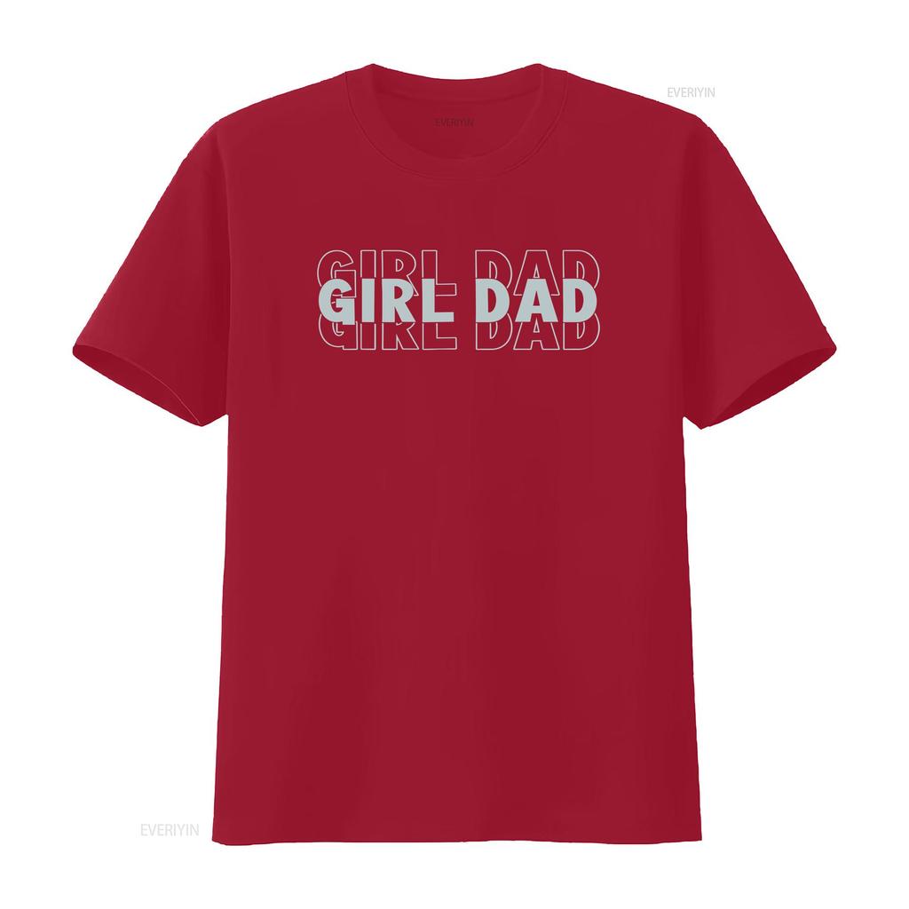 girl dad Funny Fathers Day T Shirt vintage Washed Stylish Unisex fashion homme Casual Versatile Slightly Top For Everyday Wear