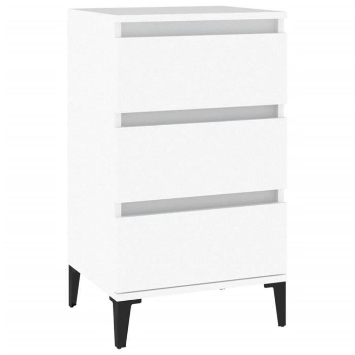 VidaXL Bedside Table White 40x35x70 Cm Engineered Wood 819668