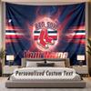 Custom Name Text Tapestry Boston Red Sox Personalized Polyester Wall Tapestry For Bedroom And Room