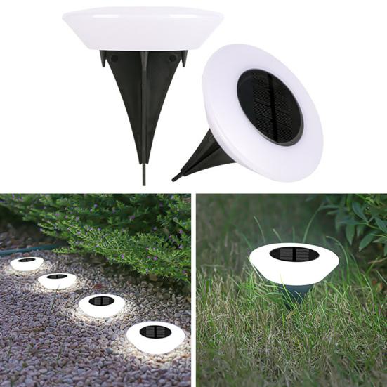 4 шт. Солнечные грунтовые фонари Водонепроницаемые уличные ландшафтные светильники Светодиодная газонная лампа