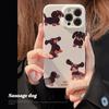 Internet Celebrity Style Cream Dachshund for IPhone16 for Apple 17pro Max Mobile Phone Case 11 Film Case 15/X8