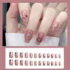 24 штуки коротких накладных ногтей, пресс-ногти, маникюр с блестками, наклейки для ногтей 10 мл