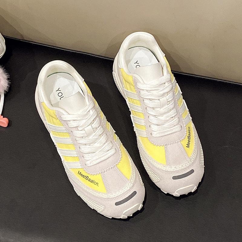 Кожа сетка резиновая подошва немецкие тренировочные туфли женские туфли 2025 лето новый дышащий универсальный повседневный спорт обувь Форрест Гамп