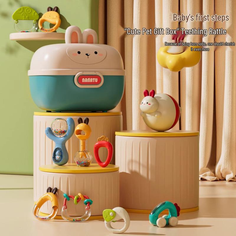 Развивающая погремушка-прорезыватель для младенцев 0-6 месяцев