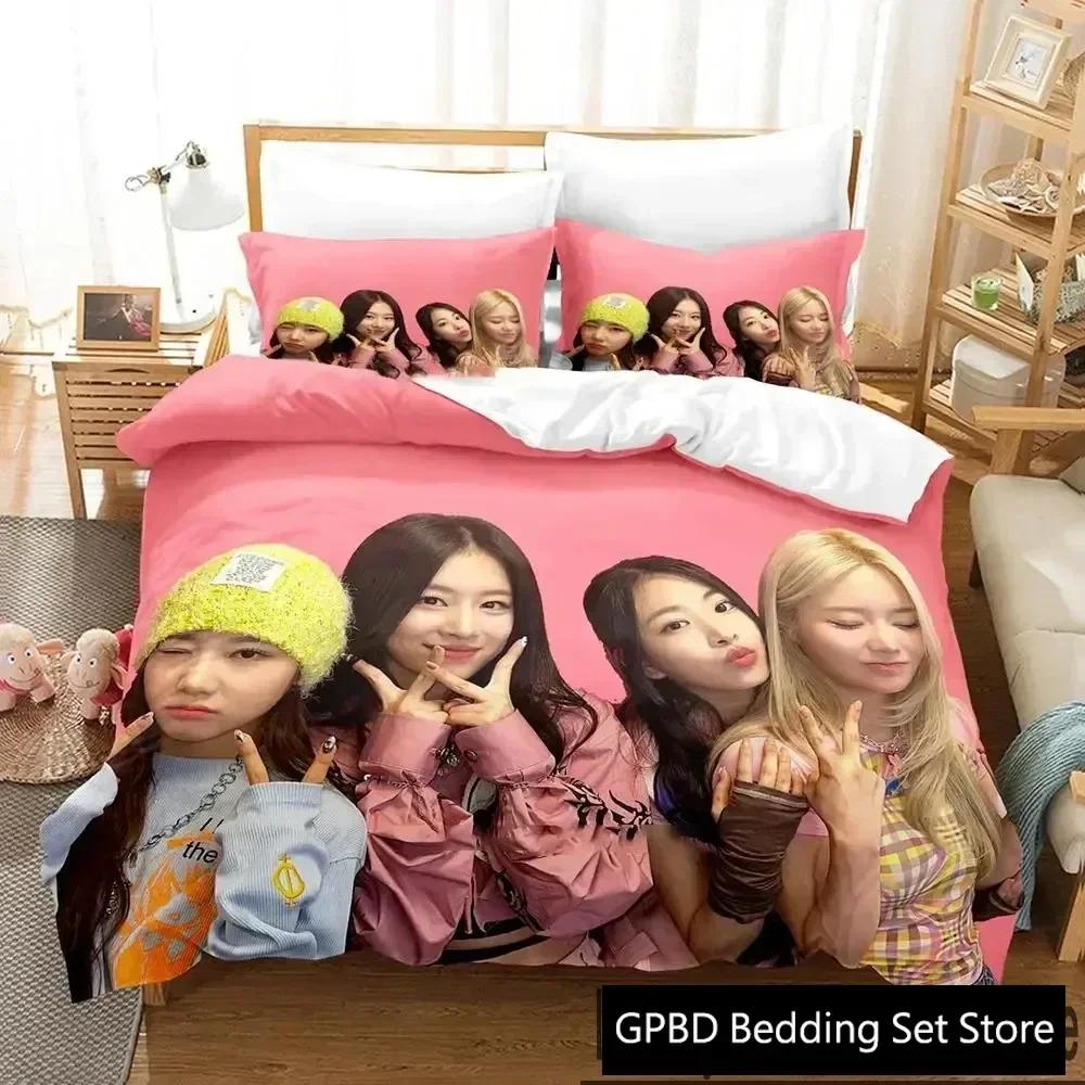 Luxury New 3D Print KPOP FIFTY FIFTY Merch Cupid Album Bedding Set Boys Girls Twin Queen King Size Duvet Cover Bed boys Adult