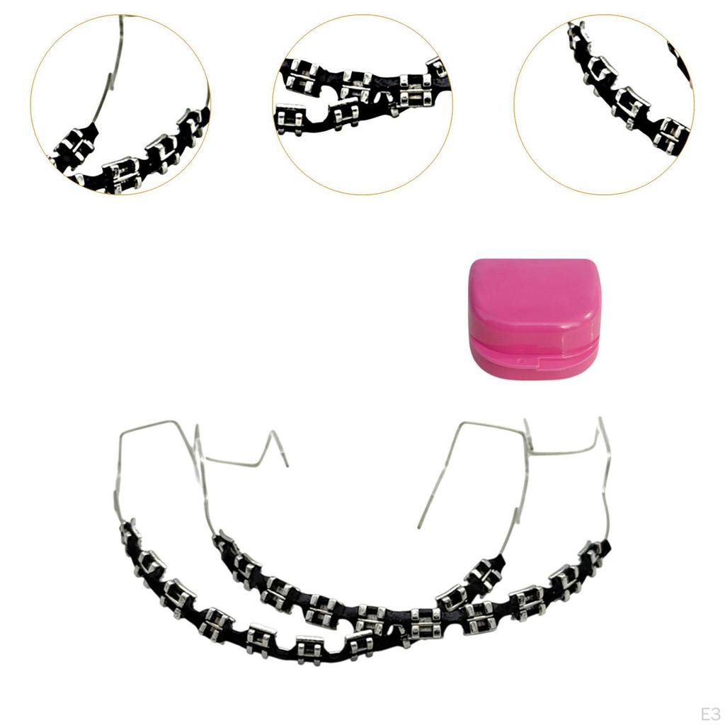 Временное украшение для зубов Сделай сам Цветная цепочка для брекетов для подростков и детей