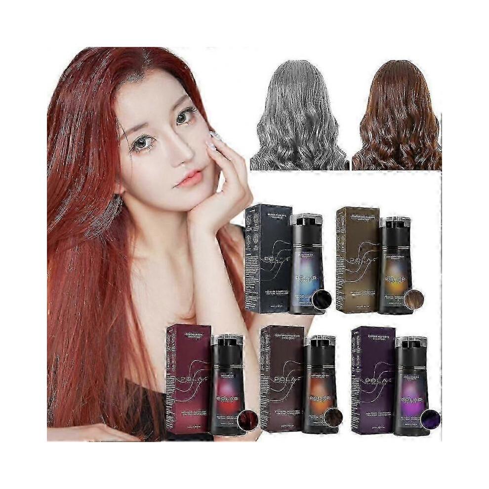 (Black)Polar Hair Dye Shampoo Polar Hair Care, HairCare Shampoo 200ML