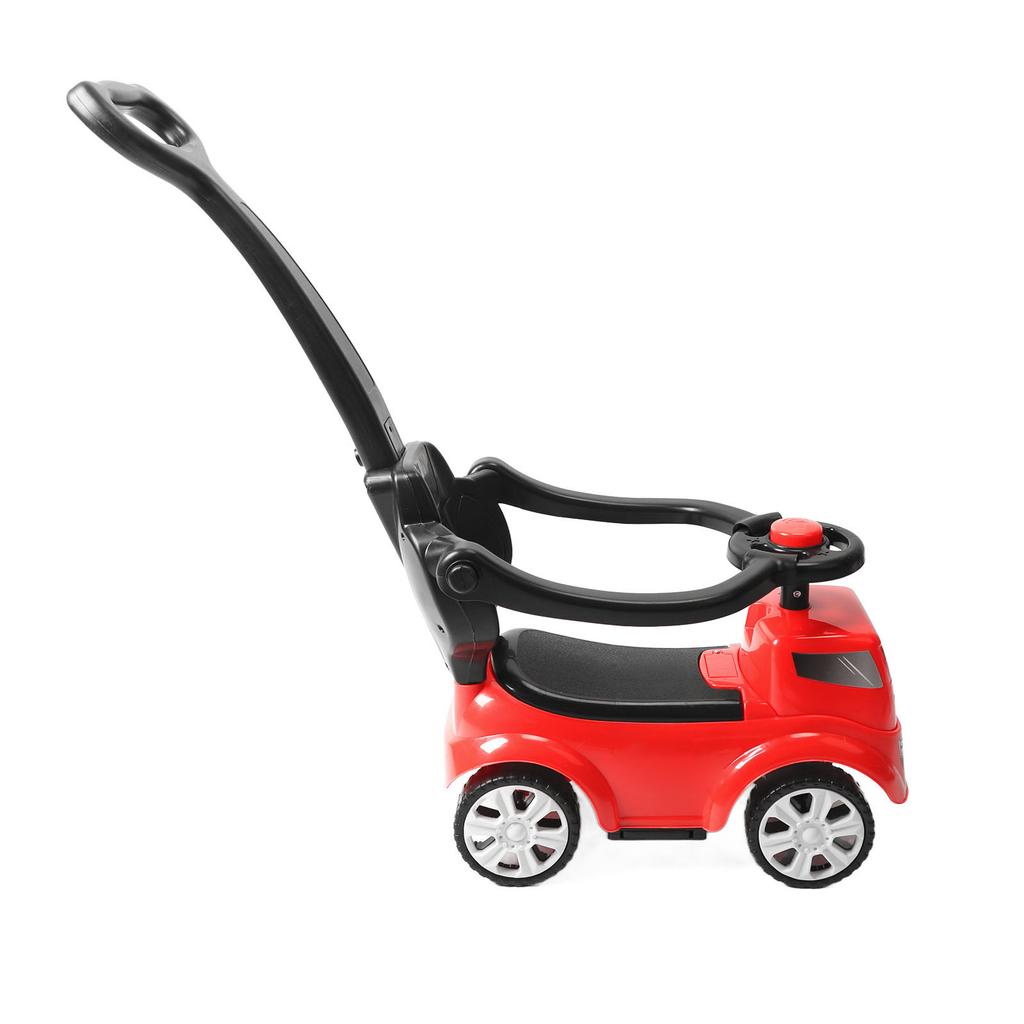Baby Ride On Push Car Whistle Steering Wheel Universal Front Wheel Newborn Hand Push Stroller Red