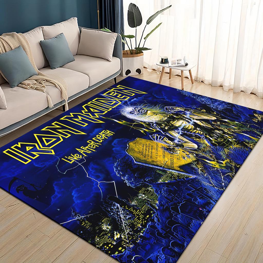 3D I-RON M-Maidens Meital Band Ковер Коврик для Гостиной Спальни Дома Украшение Дивана, Детский Игровой Нескользящий Напольный Коврик