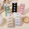 4PCS/Set Solid Color Lace Hair Bows Clips for Girls Lovely Handmade Bowknot Barrettes Hairpins Headwear Kids Hair Accessories